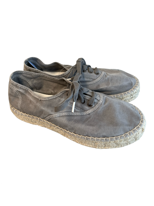 Natural World Shoe Size 39 Gray Manmade Material Round Toe Woven Detail Shoes Gray / 39
