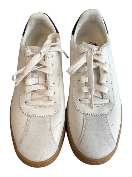 Cole Haan Shoe Size 7 White Leather & Suede Low Top Lace Up Round Toe Shoes White / 7