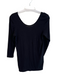 Dolan Size Est M Black Rayon Wide Neck 3/4 Sleeve Top Black / Est M