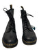 Dr Martens Shoe Size 10 Black Leather Above Ankle lace up Pull Tab Boots Black / 10