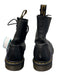 Dr Martens Shoe Size 10 Black Leather Above Ankle lace up Pull Tab Boots Black / 10