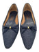 Salvatore Ferragamo Shoe Size 10.5 Blue Canvas Round Pointed Toe Denim Flats Blue / 10.5