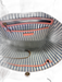 Dooney & Bourke Beige & Coral Pink Straw & Leather Woven Wave Magnetic Close Bag Beige & Coral Pink / L