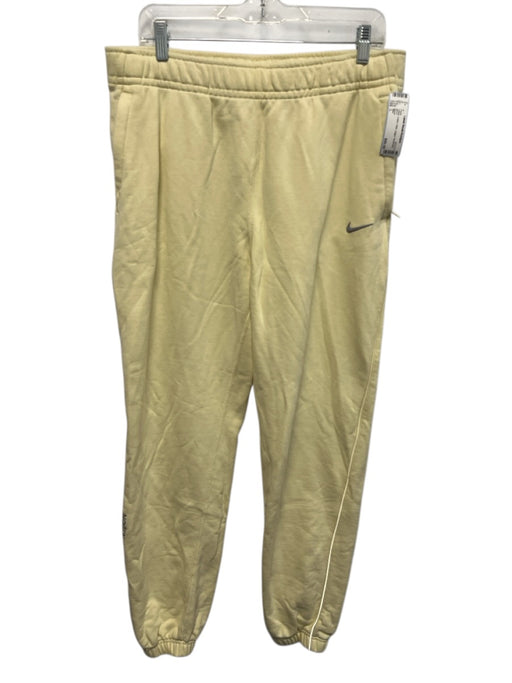 Nike Size L Yellow Cotton Solid Jogger Men's Pants Yellow / L