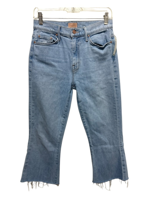 Mother Size 27 Light Wash Cotton Denim Mid Rise Fray hem Boot Cut Jeans Light Wash / 27