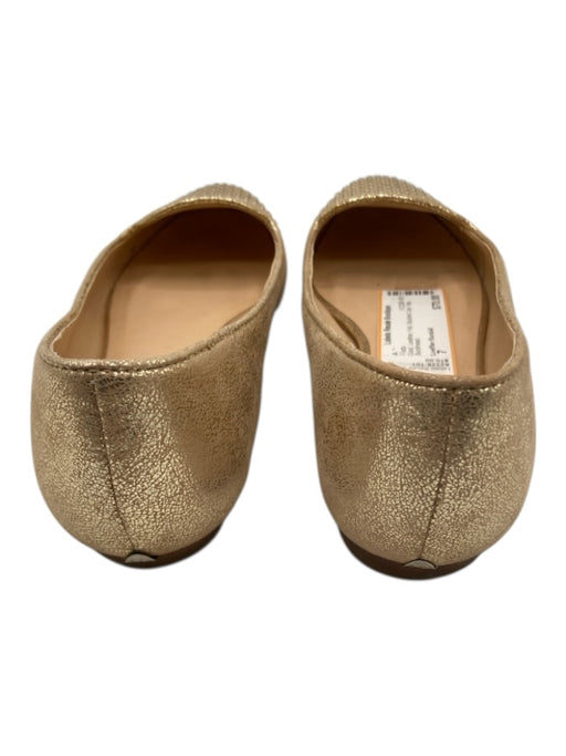 Loeffler Randall Shoe Size 7 Gold Leather Foil Studded Cap Toe Flats Gold / 7