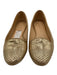 Loeffler Randall Shoe Size 7 Gold Leather Foil Studded Cap Toe Flats Gold / 7