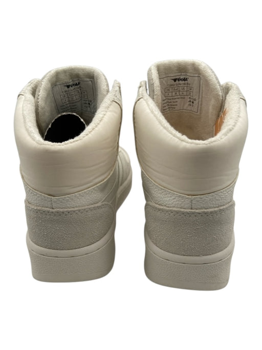 Gola Shoe Size 6 White & Beige Leather & Synthetic Suede lace up Sneakers White & Beige / 6