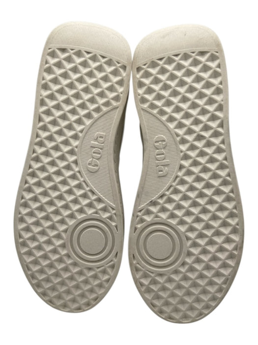 Gola Shoe Size 6 White & Beige Leather & Synthetic Suede lace up Sneakers White & Beige / 6