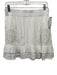 Ramy Brook Size M White Polyester Satin Elastic Waist Crochet Lace Mini Skirt White / M