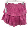 Love Shack Fancy Size S Pink Cotton Elastic Waist Crochet Lace Tiered Mini Skirt Pink / S