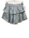 Love Shack Fancy Size S Blue & Beige Cotton Elastic Waist Floral Print Skirt Blue & Beige / S