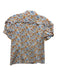 The Shirt Rochelle Behrens Size S Orange, Blue, Yellow Cotton Short Sleeve Top Orange, Blue, Yellow / S