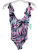 Show Me Your Mumu Size M Pink, Blue, Green Nylon Blend Shoulder Tie Swimsuit Pink, Blue, Green / M