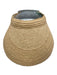 Lola Hats Beige Straw Snap Closure Leather Strap Sun Visor Hat Beige / One Size