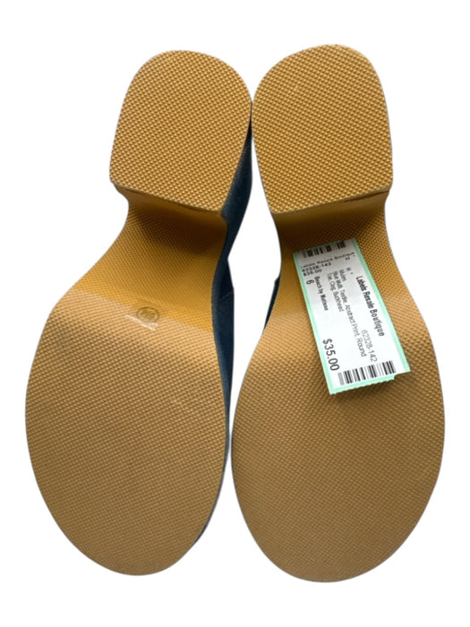 Beach by Matisse Shoe Size 6 Blue Multi Textile Abstract Print Round Toe Mules Blue Multi / 6