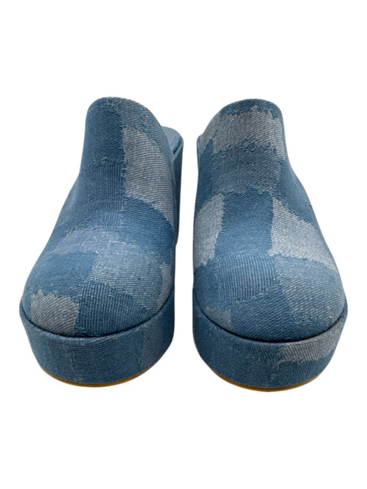 Beach by Matisse Shoe Size 6 Blue Multi Textile Abstract Print Round Toe Mules Blue Multi / 6