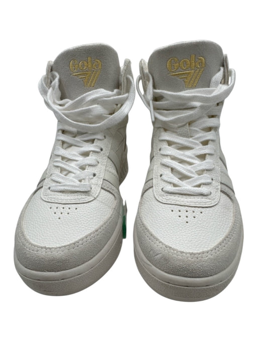 Gola Shoe Size 6 White Leather & Suede Lace Up High Top Fabric Block Sneakers White / 6
