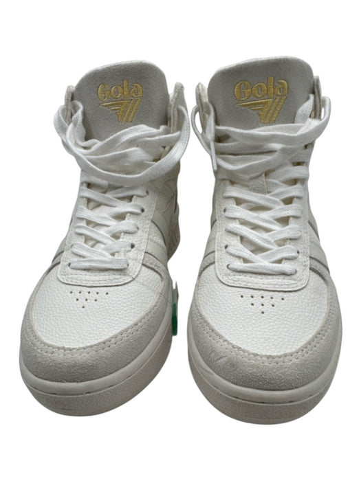 Gola Shoe Size 6 White Leather & Suede Lace Up High Top Fabric Block Sneakers White / 6