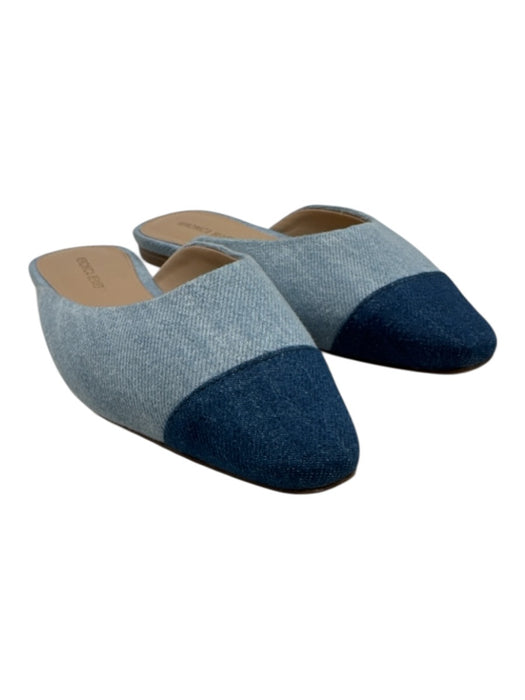 Veronica Beard Shoe Size 5.5 Blue Multi Denim Cap Toe Pointed Square Toe Flats Blue Multi / 5.5