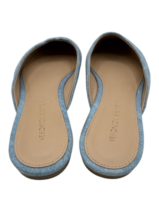 Veronica Beard Shoe Size 5.5 Blue Multi Denim Cap Toe Pointed Square Toe Flats Blue Multi / 5.5