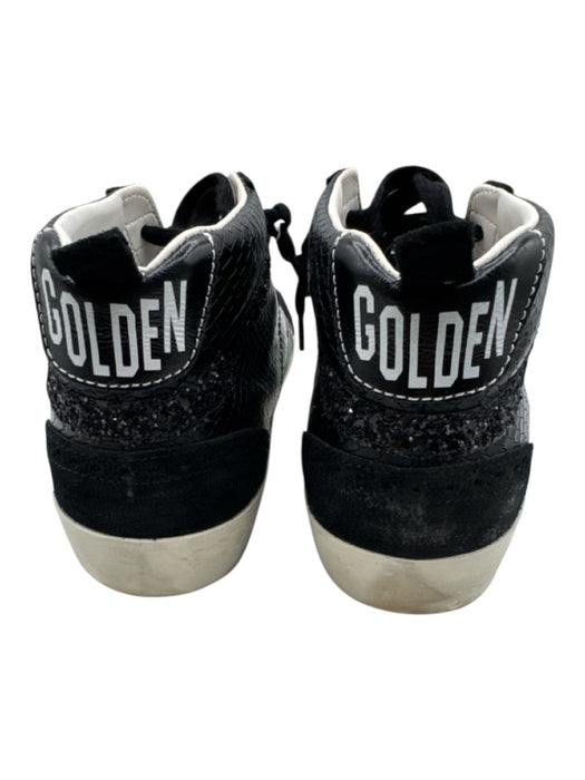 Golden Goose Shoe Size 37 Black Suede Embossed High Top Lace Up Midstar Sneakers Black / 37