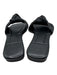 Marc Fisher Shoe Size 6 Black Leather Woven Square Neck Knot Detail Sandals Black / 6
