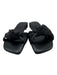 Marc Fisher Shoe Size 6 Black Leather Woven Square Neck Knot Detail Sandals Black / 6