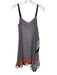 5a7 Cinq a Sept Size 4 Blue, Orange, Multi Polyester Sleeveless V Neck Dress Blue, Orange, Multi / 4