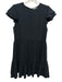 Alice + Olivia Size 0 Black Modal & Polyester Cap Sleeve Tiered Mini Dress Black / 0