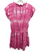 Cake for Dinner Size M Hot Pink & White Rayon Cap Sleeve Tie Dye Mini Dress Hot Pink & White / M
