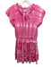 Cake for Dinner Size M Hot Pink & White Rayon Cap Sleeve Tie Dye Mini Dress Hot Pink & White / M