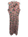 Lola Australia Size XS Orange, Pink, Green Cotton Sleeveless Floral Print Dress Orange, Pink, Green / XS