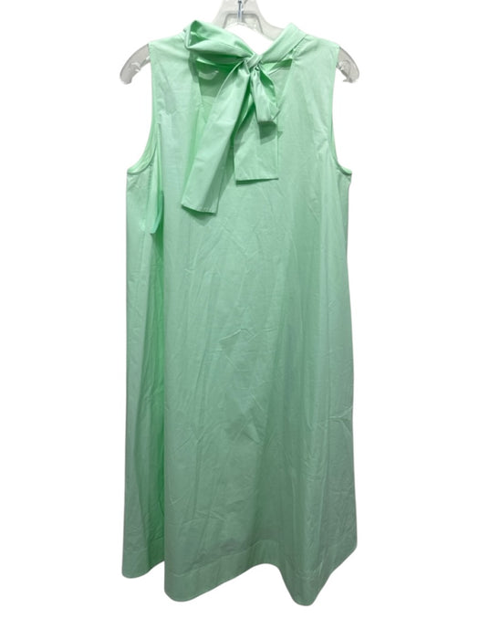 COS Size 40/S Pistachio Green Cotton Sleeveless neck tie Tent Style Midi Dress Pistachio Green / 40/S