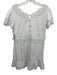 Love Shack Fancy Size S White Cotton & Flax Short Sleeve Crochet Lace Mini Dress White / S