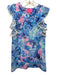 Lilly Pulitzer Size XXS Blue, Pink, White Linen Ruffle Cap Sleeve Aquatic Dress Blue, Pink, White / XXS