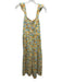 Molly Bracken Size S Yellow, Green, Multi Cotton Sleeveless Floral Print Dress Yellow, Green, Multi / S