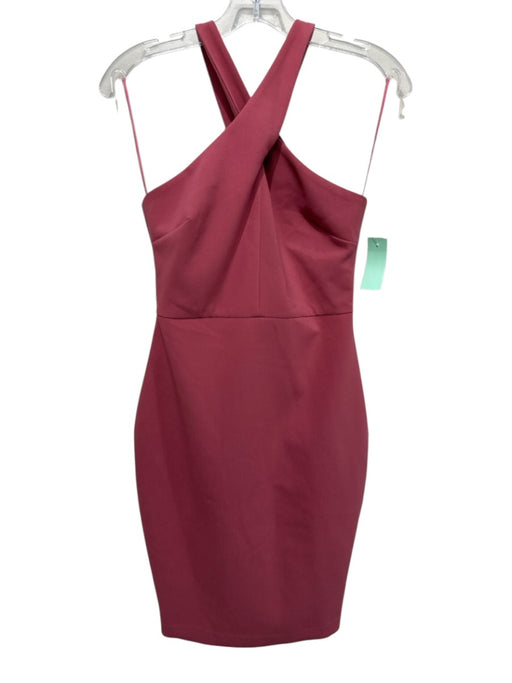 Likely Size 2 Dusty Pink Polyester & Rayon Sleeveless Halter Knee length Dress Dusty Pink / 2
