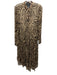 Johnny Was Jade Size XS Beige & Brown Silk Long Sleeve Animal Print Sheer Dress Beige & Brown / XS