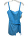 Amanda Uprichard Size XS Blue Polyester Sleeveless Waist Belt Wrap Romper Blue / XS