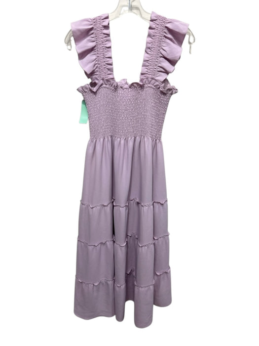 Hill House Size S Light Purple Polyester Sleeveless Smocked Bodice Tiered Dress Light Purple / S