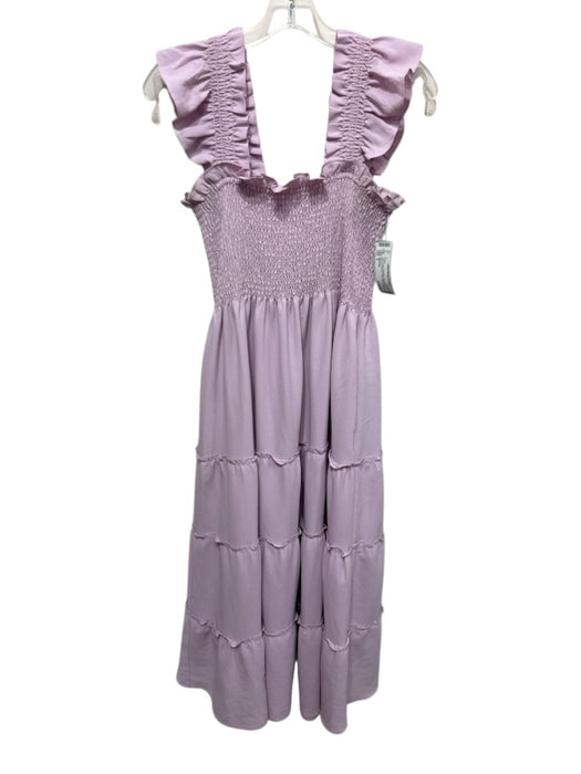 Hill House Size S Light Purple Polyester Sleeveless Smocked Bodice Tiered Dress Light Purple / S