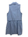 Tuckernuck Size S Blue Cotton & Polyester Sleeveless Buttons Collar Mini Dress Blue / S