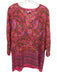 Calypso St. Barth Size M Pink, Green, Blue Cotton Long Sleeve Floral Print Dress Pink, Green, Blue / M