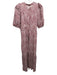 India Collection Emerson Fry Size S Rust Red & White Modal Abstract Print Dress Rust Red & White / S