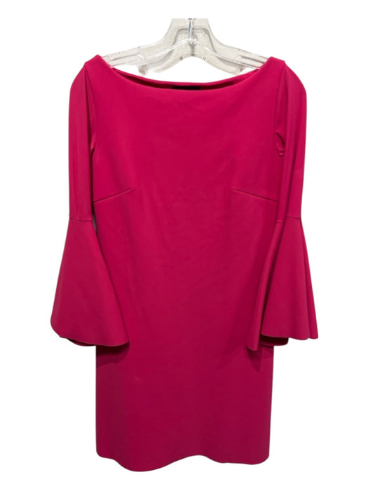 Chiara Boni Size S / 42 Fuchsia Pink Polyamide Blend Bateau Neckline Shift Dress Fuchsia Pink / S / 42