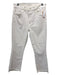 Mother Size 30 Cream Cotton Blend Frayed Mid Rise Straight Leg Cropped Jeans Cream / 30