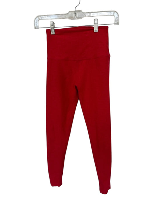 Beyond Yoga Size XS Red Polyester Blend High Waist Heathered Athletic Leggings Red / XS