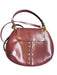 Zara Burgundy Vegan Leather Studded Front Flap Snap Closure Purse Burgundy / One Size