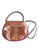 Zara Burgundy Vegan Leather Studded Front Flap Snap Closure Purse Burgundy / One Size